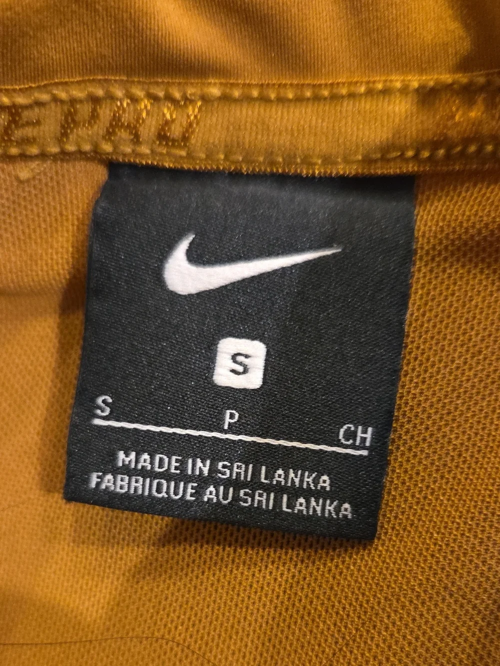 Nike Pro Cropped Sports Tank — Mustard Yellow